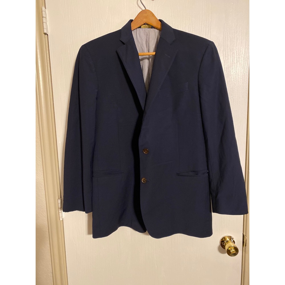 Brooks Brothers Explorer Fitzgerald Fit Navy Blue Wool Blazer Sport Coat 42R